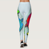 Neon koi fischtattoo Leggings (Rückseite)