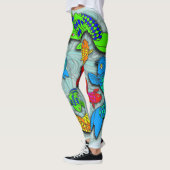 Neon koi fischtattoo Leggings (Links)