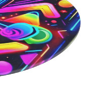 Neon Kosmic Kaleidoskop Schneidebrett (Ecke)