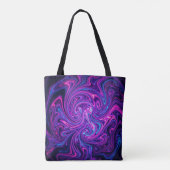 Neon-Kosmic-Wirbelkunst Tasche (Rückseite)