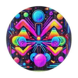 Neon-Kosmisches Kaleidoskop Schneidebrett