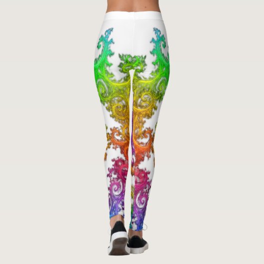 Neon-Kosmos-Spiral-Leggings Leggings (Rückseite)