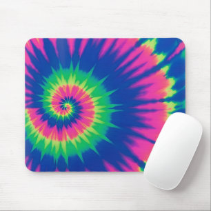 Neon Krawatte Dye Spiral Mousepad
