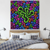 Neon Kritzeleien Leinwanddruck (Insitu (Schlafzimmer))