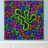 Neon Kritzeleien Leinwanddruck (Insitu (Holzboden))