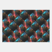 Neon künstlerisch-zeitgenössische PAPIERSHEETS Geschenkpapier Set (Vorderseite 3)