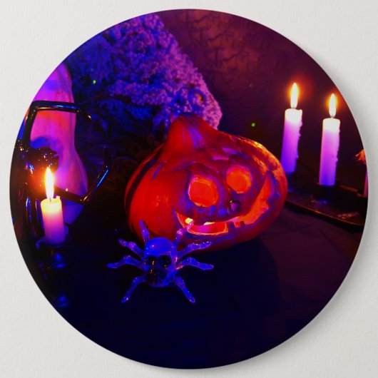 Neon-Kürbisse Button (Vorderseite)