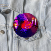 Neon-Kürbisse Halloween Button (Beispiel)