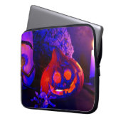 Neon-Kürbisse Laptopschutzhülle (Vorderseite Links)