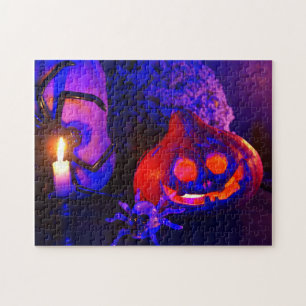 Neon-Kürbisse Puzzle