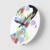 Neon Lackblocker Funky Art Runde Wanduhr (Winkel)