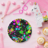 Neon Lackleuchte Geburtstag Pappteller (Party)