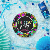 Neon Lackleuchte Geburtstag Pappteller (Party)