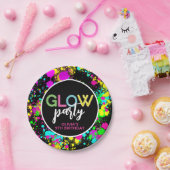 Neon Lackleuchte Geburtstag Pappteller (Party)