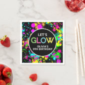 Neon Lackleuchte Geburtstag Serviette (Beispiel)