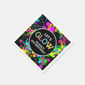 Neon Lackleuchte Geburtstag Serviette (Ecke)