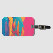 neon lagoon sunset neon futurist park floating pla gepäckanhänger (Vorderseite (Horizontal))