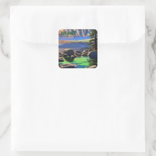 Neon Lake Tahoe Sticker (Tasche)