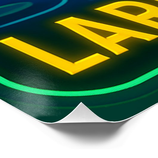 Neon Largemouth Bass Poster (Ecke)