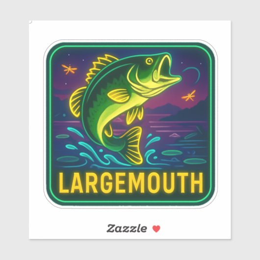 Neon Largemouth Sticker (Blatt)