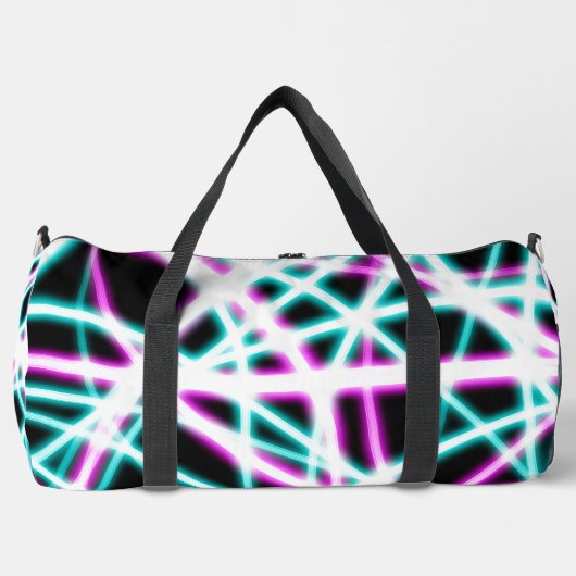 Neon Lasers auf schwarz Duffle Bag (Vorderseite)