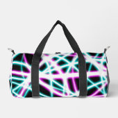 Neon Lasers auf schwarz Duffle Bag (Vorderseite)