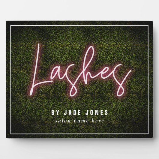 Neon Lash Artist Beruflich Cosmetologe Fotoplatte (Vorderseite)