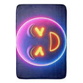 Neon Laughing Emoji Joy Badematte (Vorderseite Vertikal)