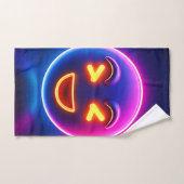 Neon Laughing Emoji Joy Badhandtuch Set (Handtuch)