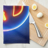 Neon Laughing Emoji Joy Geschirrtuch (Viertel Falte)