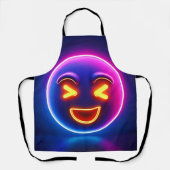 Neon Laughing Emoji Joy Schürze (Vorderseite)