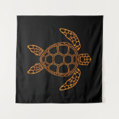 Neon Lava Sea Turtle Design Wandteppich (Vorderseite (Horizontal))
