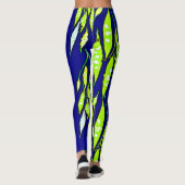 Neon Leaf Branch Pattern Leggings (Rückseite)
