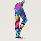 Neon Leaf Paradise Leggings (Rechts)