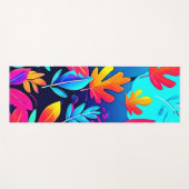 Neon Leaf Paradise Yogamatte (Vorderseite (Horizontal))