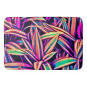 Neon Leaf Patterns enthüllt Badematte (Vorderseite)