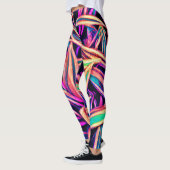 Neon Leaf Patterns enthüllt Leggings (Links)