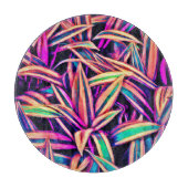 Neon Leaf Patterns enthüllt Schneidebrett (Vorderseite)