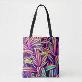 Neon Leaf Patterns enthüllt Tasche (Vorderseite)