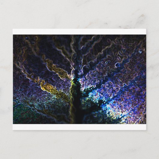 Neon Leaf Postkarte (Vorderseite)