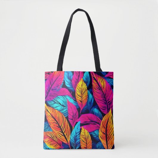 Neon Leaf Symphony Tasche (Vorderseite)