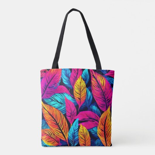 Neon Leaf Symphony Tasche (Rückseite)