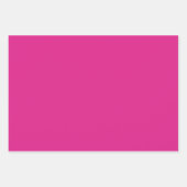 Neon lebhaft rosa | massiv rosa geschenkpapier set (Vorderseite)