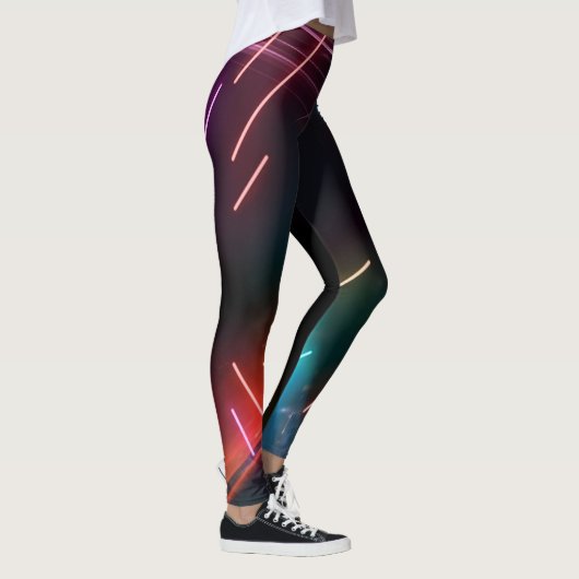 Neon Led Artistic Black Women's Leggings (Rechts)