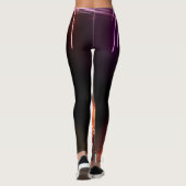 Neon Led Artistic Black Women's Leggings (Rückseite)