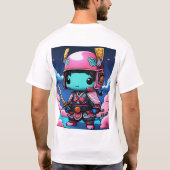 Neon Legends: Chibi Ninja Deity in Koi Armor T-Shirt (Rückseite)