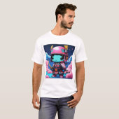 Neon Legends: Chibi Ninja Deity in Koi Armor T-Shirt (Vorne ganz)