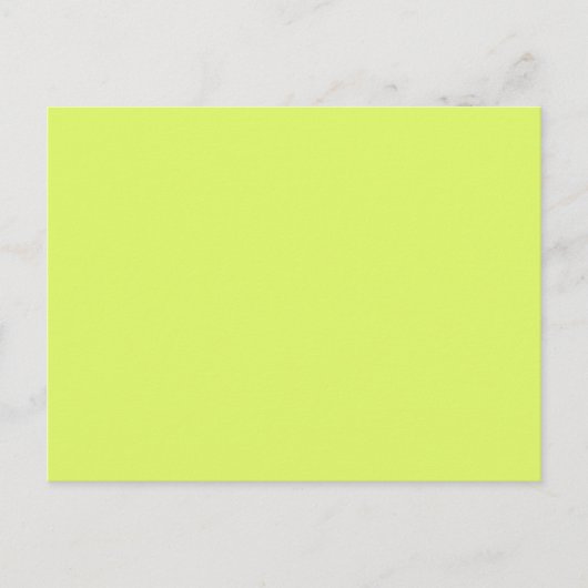 Neon Lemon Lime Green Solid Trend Farbe Hintergrun Postkarte (Vorderseite)