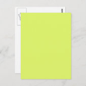 Neon Lemon Lime Green Solid Trend Farbe Hintergrun Postkarte (Vorne/Hinten)
