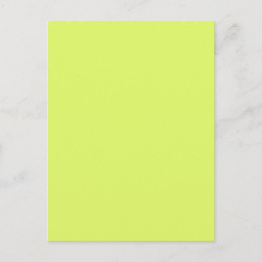 Neon Lemon Lime Green Solid Trend Farbe Hintergrun Postkarte (Vorderseite)